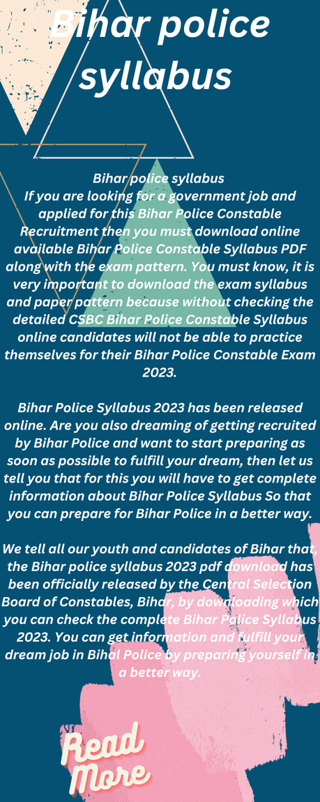 Bihar police constable syllabus Bihar police constable syllabus