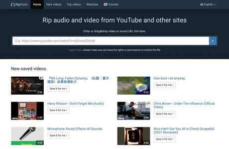 RipFrom Download video or audio freeware from YouTube or various popular sites