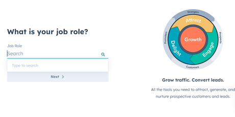 Step 3 - Enter your job role