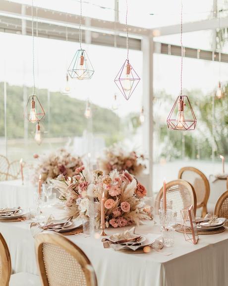 summer wedding colors pink blush reception theweddingblissthailand