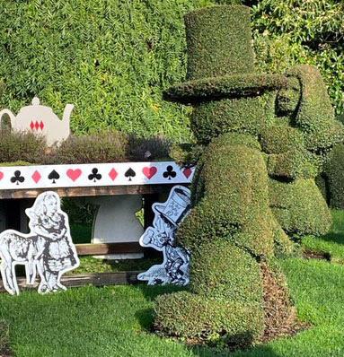 ALICE IN WONDERLAND TOPIARY at the Hampshire Gardens in England, Guest Post by Anita Withrington