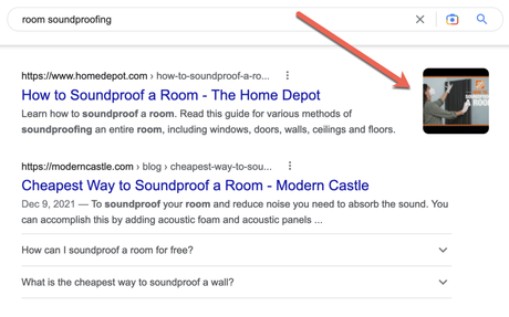 images in search result snippets