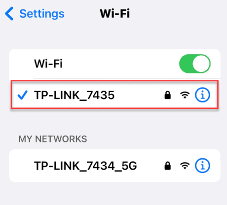 Choose the Wi-Fi network you want to connect Choose the Wi-Fi network you want to connect