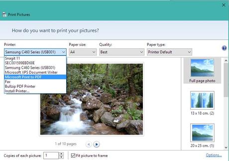 How to Change a JPG into a PDF using window 10