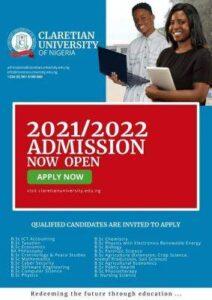 Claretian University Undergraduate Admission Form 2021/2022 is Out Claretian University Undergraduate Admission Form 2021/2022 is Out