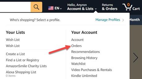 How to Hide Amazon Purchases from an amazon account