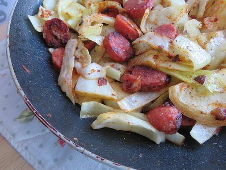 Kielbasa Cabbage Skillet