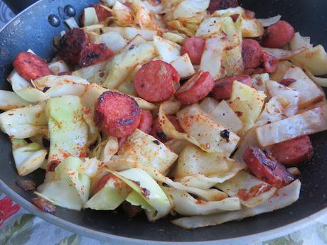 Kielbasa Cabbage Skillet