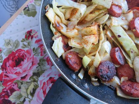 Kielbasa Cabbage Skillet