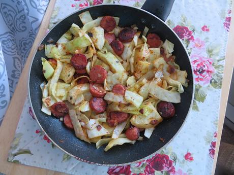 Kielbasa Cabbage Skillet