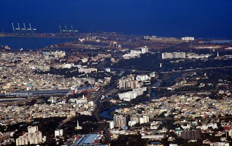 Bird's eye-view of Chennai city