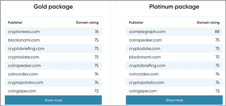 Bitmedia CPM CPC choices