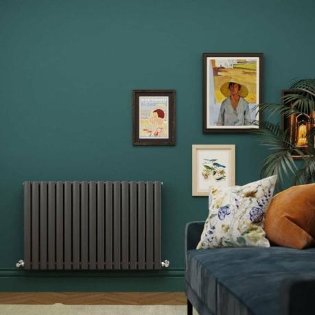Milano Aruba carbon gray horizontal designer radiator