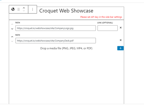 web showcase block