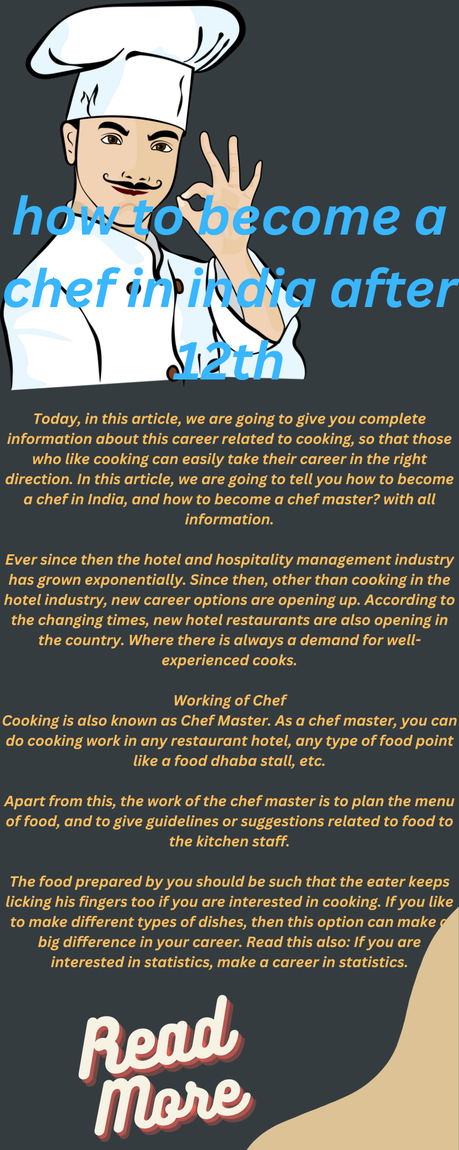 how to become a chef in india after 12th how to become a chef in india after 12th