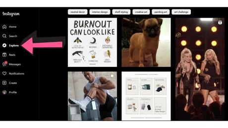 search instagram with explore