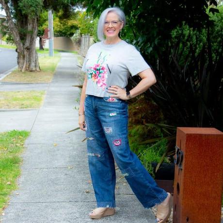 Make Do and Mend the Traditionally Modern Way Boro and Sashiko Jeans with possums peeking out