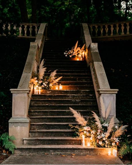 atlanta wedding venues stairs candles