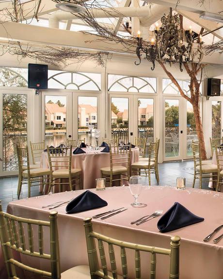 best wedding venues in las vegas indoor table setting bride groom