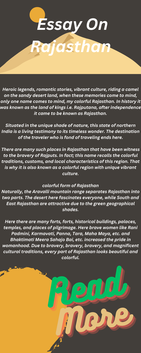 Essay On Rajasthan Essay On Rajasthan