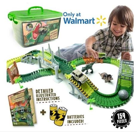 Image: Dinosaur Race Car Track STEM Vehicle Playsets