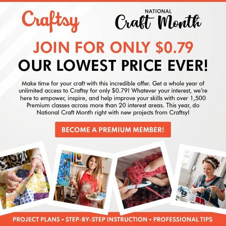 Image: Join Craftsy for only $0.79 for a whole year