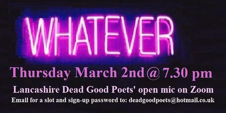 Lancashire Dead Good Poets' March Open Mic Night