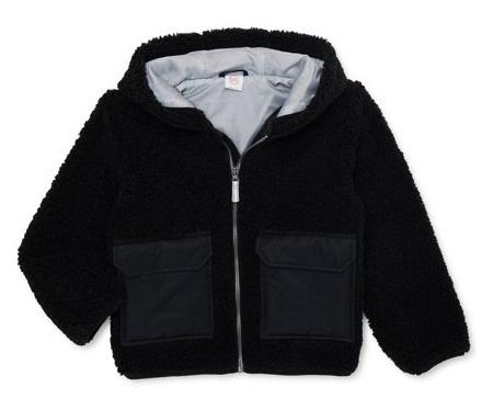 Image: Wonder Nation Boys Sherpa Full Zip Jacket