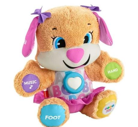 Image: Fisher-Price Plush Sis Baby Toy with Smart Stages Learning Content, Laugh and Learn