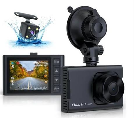Image: Dash Cam Front and Rear, 1080P Full HD Dashcam