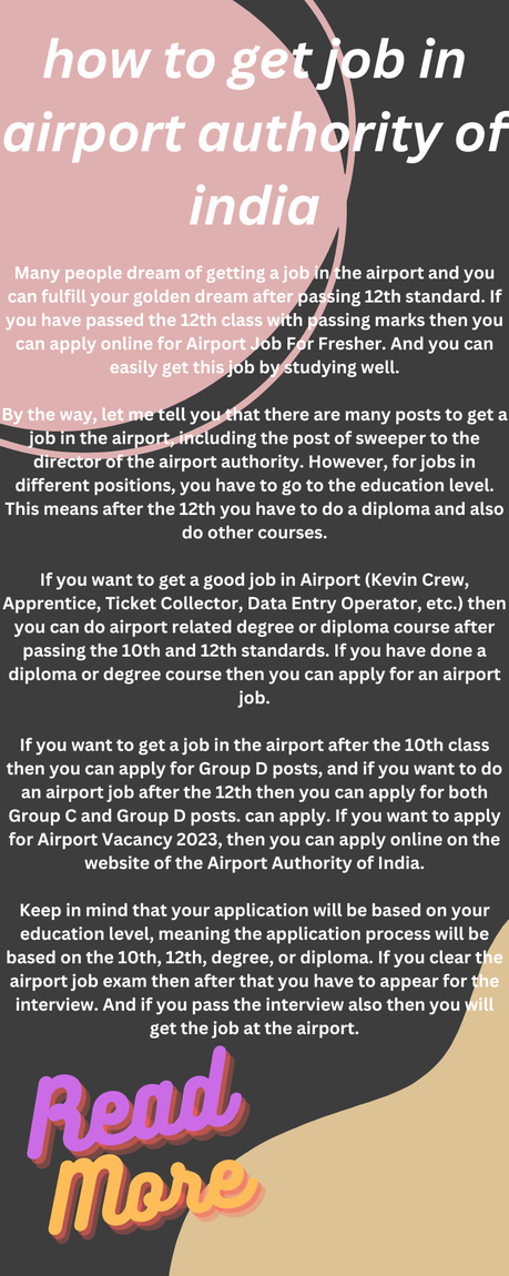 how to get job in airport in india how to get job in airport in india