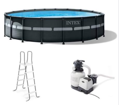 Image: Intex 18Ft x 52In Ultra XTR Frame Above Ground Swimming Pool Set with Pump