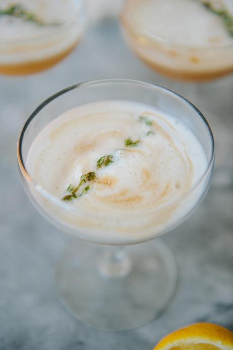 A Honey & Thyme Whiskey Sour Recipe