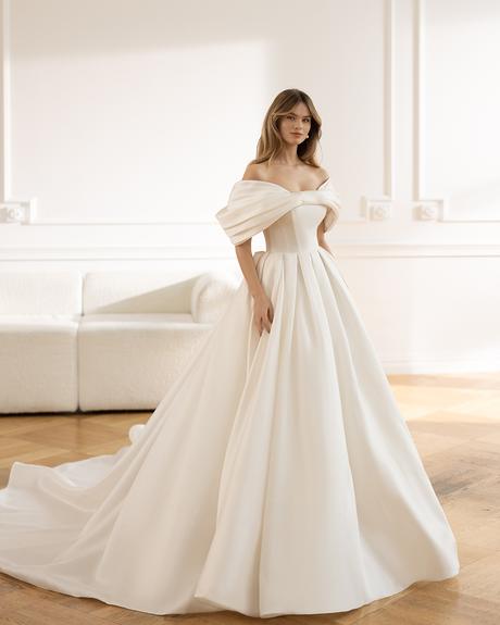 eva lendel wedding dresses 2023 ball gown simple off the shoulder romantic diva