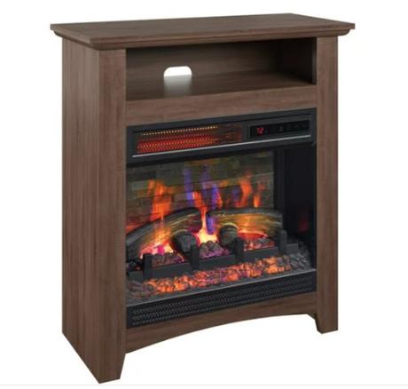 Image: ChimneyFree Infrared Quartz Wall Mantel Electric Fireplace