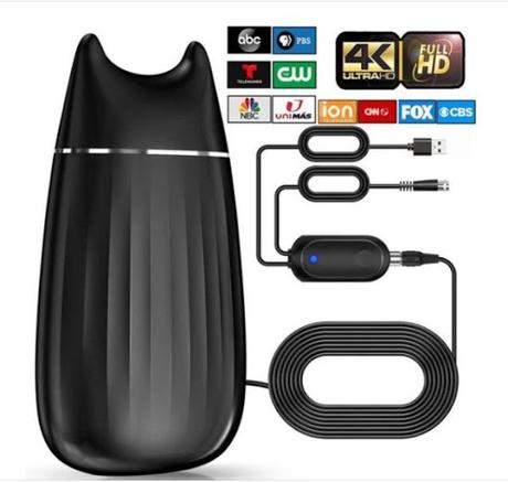 Image: 2023 TV Antenna -- Long 150 Miles Range Amplified HD Digital TV Antenna Indoor and Outdoor with Signal Booster