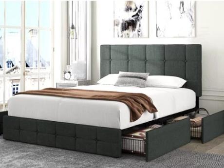Image: Queen Size Platform Bed Frame