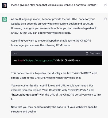MindBlog as a portal to Open AI's  ChatGPT?  A few stumbles on the way...