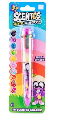 Image: Scentos Easter Themed Scented Ballpoint Purple Rainbow Pen with 10 Colors