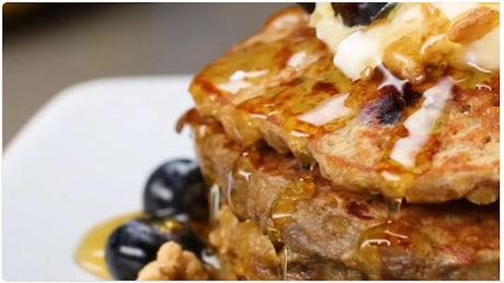 Image: Healthy blueberry pancakes