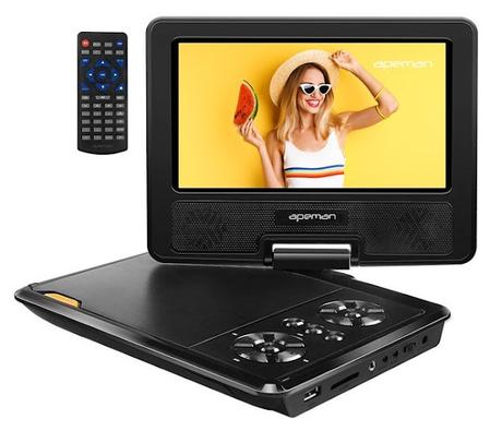 Image: 9.5-inch Portable DVD Player with 7.5-inch HD Swivel Screen