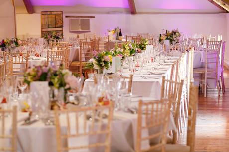 the dining room at a pennard house wedding