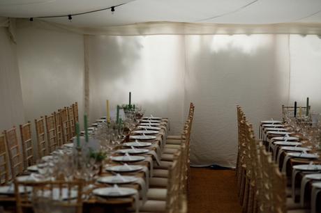 shadows cast on the wall of a wedding marquee in norfolk