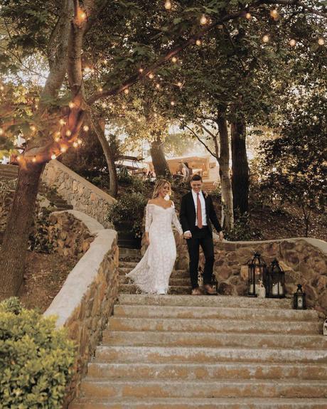 san diego wedding venues bride groom stairs