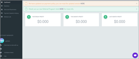 AdMaven Review 2023: Is It Best Ad Network In 2023? Admaven user interface