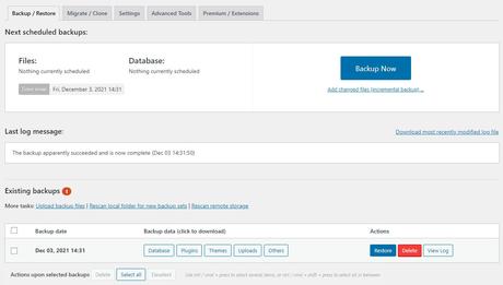 UpdraftPlus - Best WooCommerce Backup Plugins