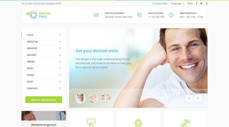 DentalPress Best Dentist WordPress Themes