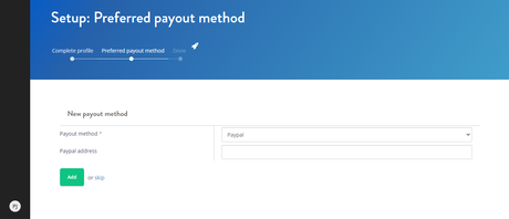 Setup Preferred payout method