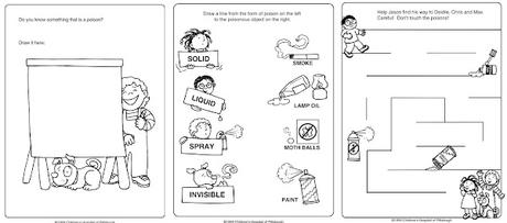 FREEBIE: Poison Coloring & Activity Pages | Children's Hospital Pittsburgh (Printables)