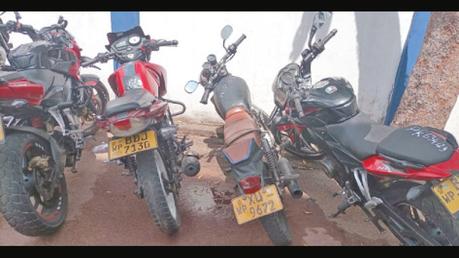 Some of the bikes taken into custody.